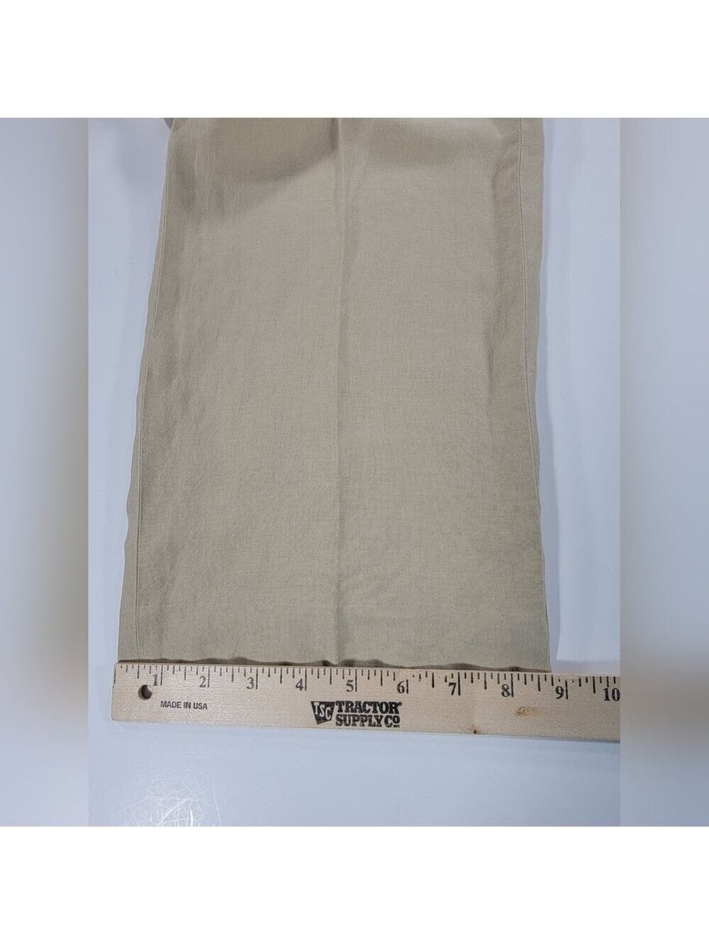 Vintage Polo Ralph Lauren Linen Silk Pants Tan Beige Mens 38x30 Flat Front Chino - Picture 8 of 12